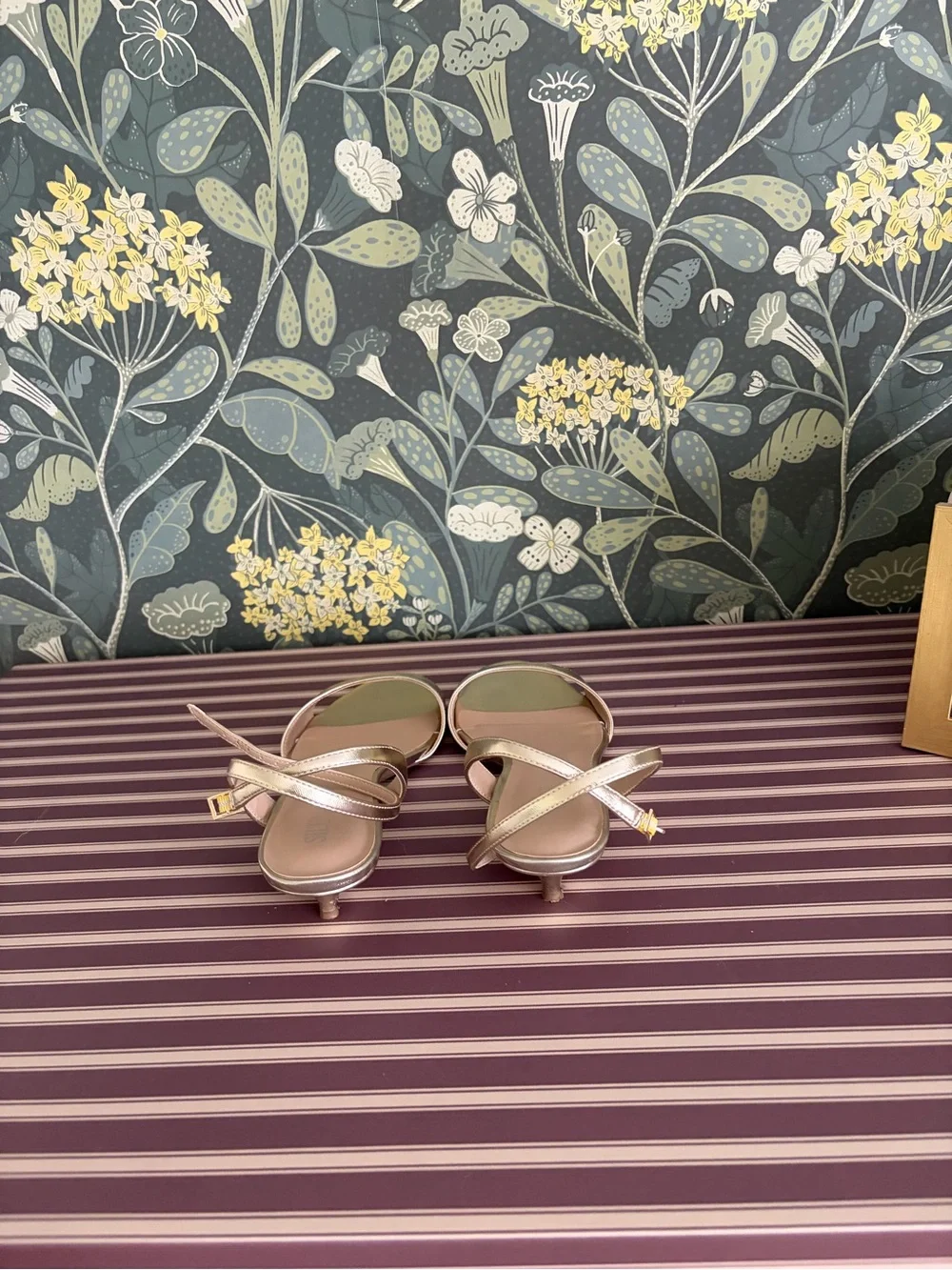 Anthropologie Gold Slingback Sandals - Elegant Women’s Dress Shoes